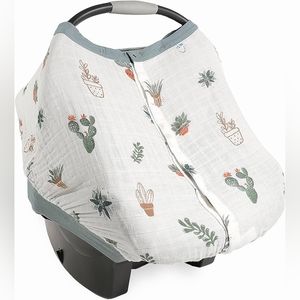 Little Unicorn Muslin Succulent Plant Car Seat Cover